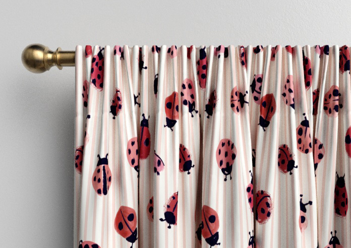 Wee Blue Bell Little Ladybirds, Poppy - Made to Measure Curtains - Image 9